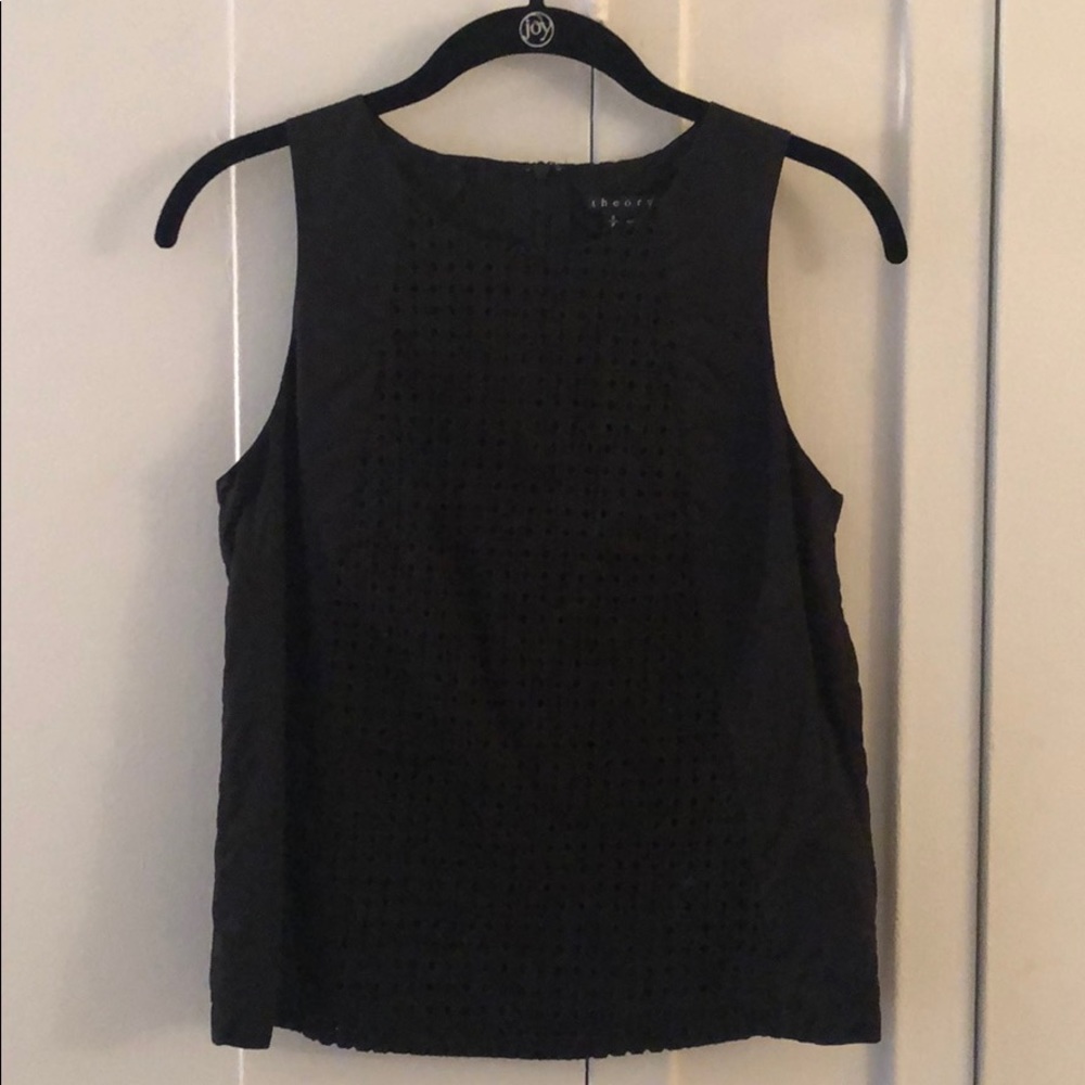 Theory Black Sleeveless Top